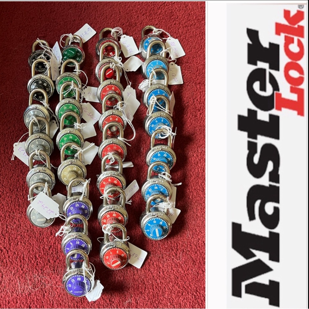 Used 8/$15 Bundle MasterLock hanging turn lock multi. Lockers, escape rooms …